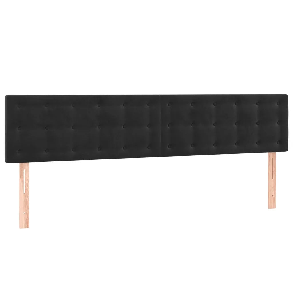 Giroletto a Molle con Materasso Nero 120x190 cm in Velluto 3270495
