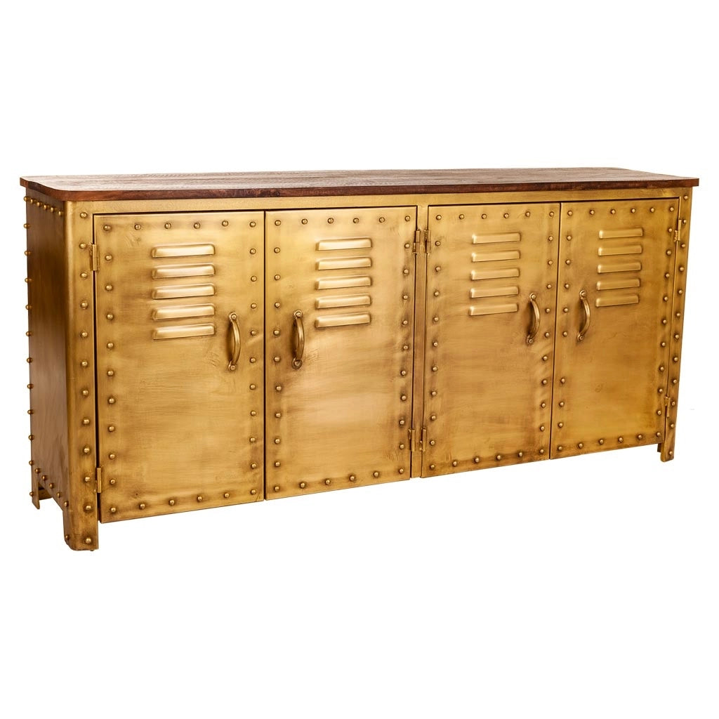 Credenza in metallo marrone 152x35x71h