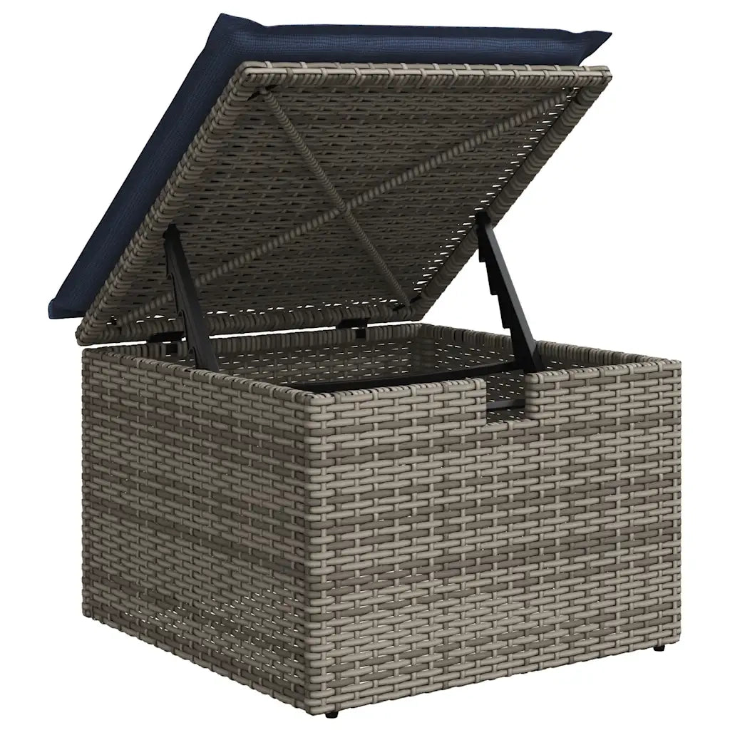 Set Divano da Giardino 5 pz con Cuscini Grigio in Polyrattan 3325467