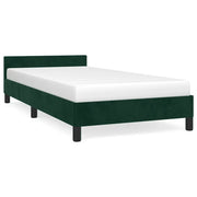 Letto singolo | Letto per adulti | Giroletto senza Materasso Verde Scuro 80x200 cm in Velluto