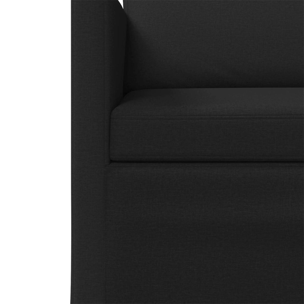 Set di divani 2 pcs Nero Tessuto 3433178