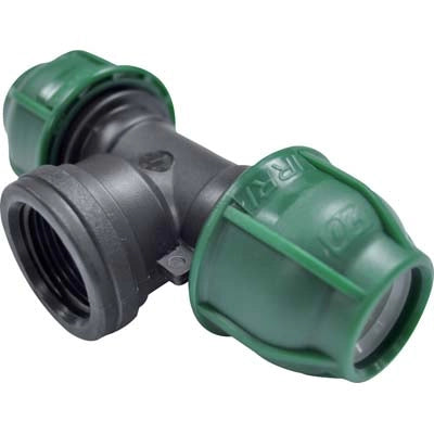 TEE A COMPRESSIONE FILETTO FEMMINA PN10 - MM 25X1/2F- 10 pezzi