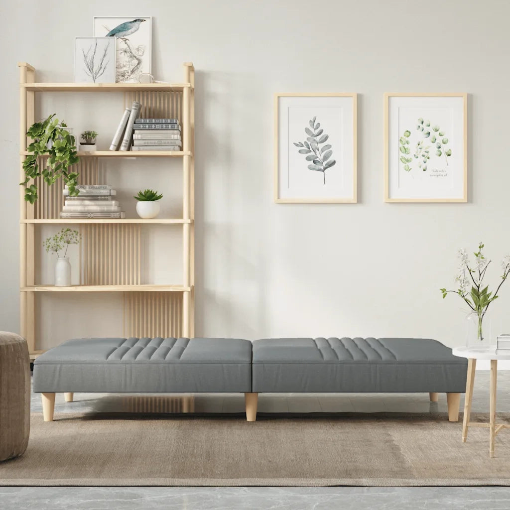 Divano letto | Sof¨¤ letto | Letto singolo Grigio Chiaro in Tessuto