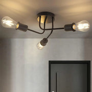 ZMH Lampada da soffitto vintage nera E27 stile industriale per interni