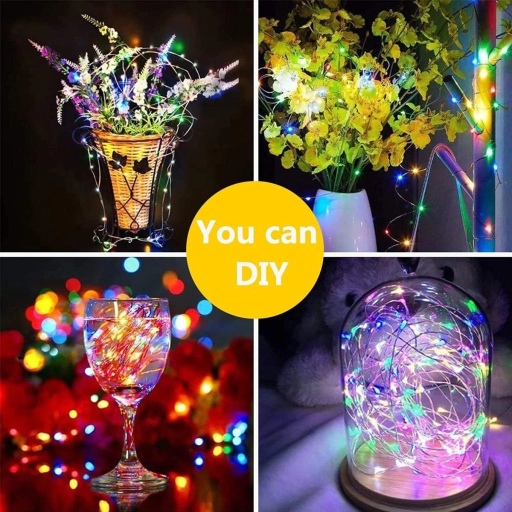 CATENA LUMINOSA SOLARE 10M 100 LED RAME RGB ESTERNO GIARDINO IP44 8 NATALE