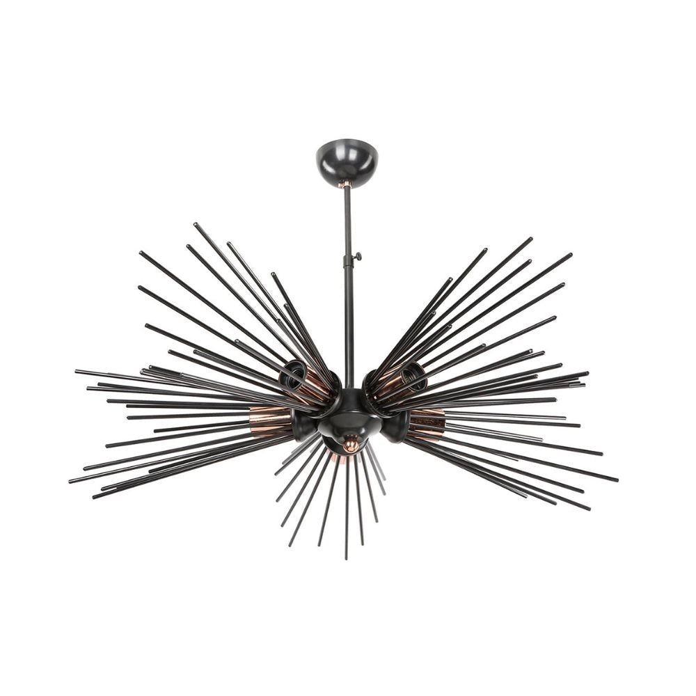 Lampada a sospensione a 5 luci metallo nero Salem MDL3806