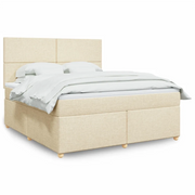 Giroletto a Molle con Materasso Crema 180x200 cm in Tessuto 3293657