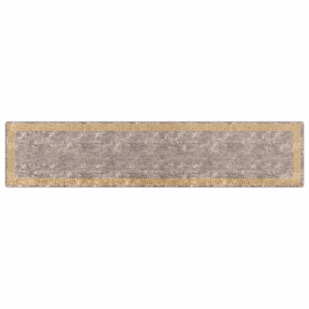 Runner Tappeto MARSA Grigio 100 x 450 cm Poliestere e PVC 42023365