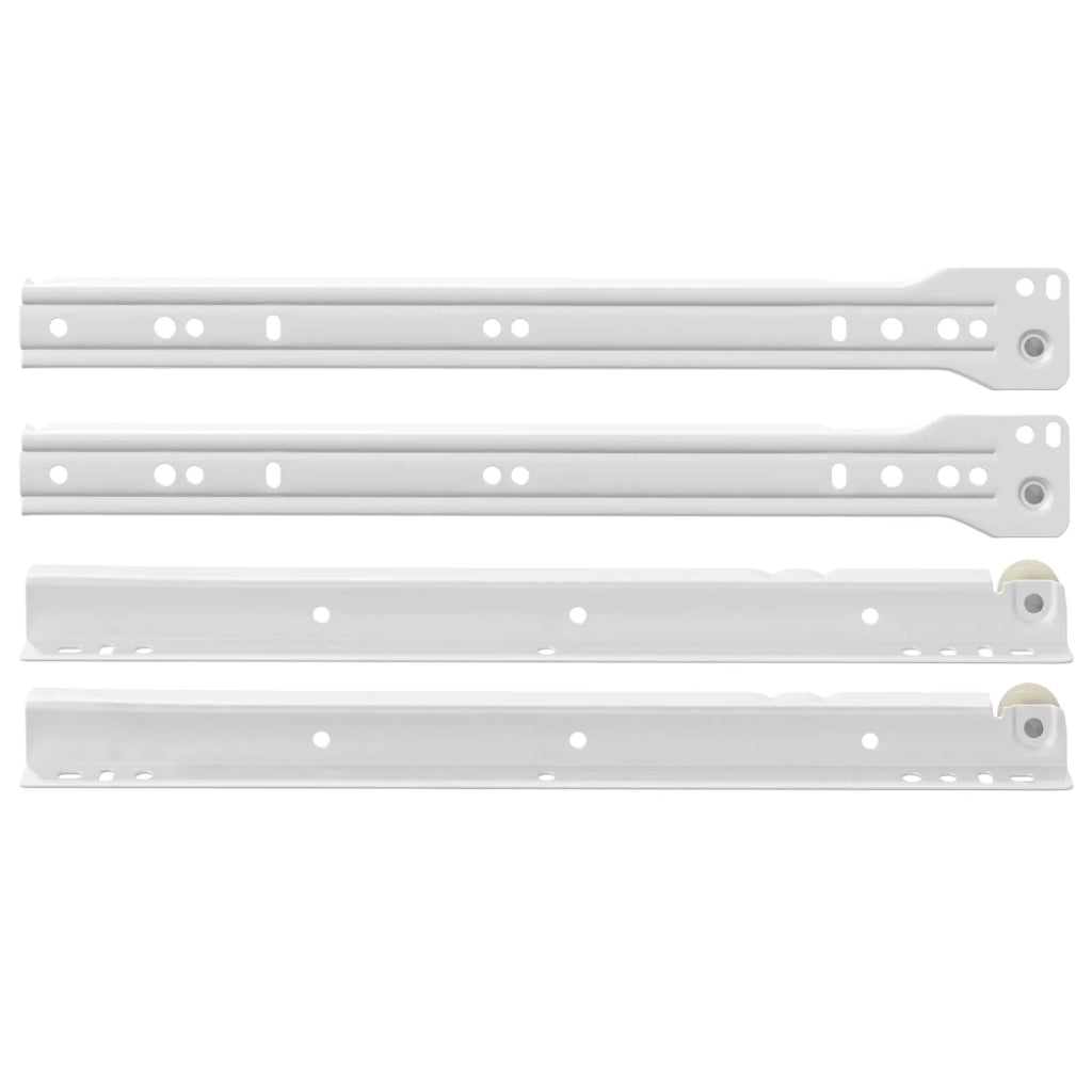 Scorrevole per cassetti 2 pcs Bianco 300 mm Acciaio 864650