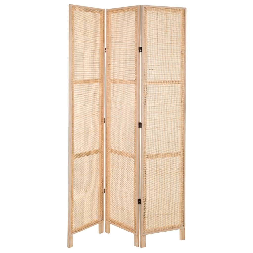 Paravento in MDF e griglia, marrone, (40x3)x2,5x200
