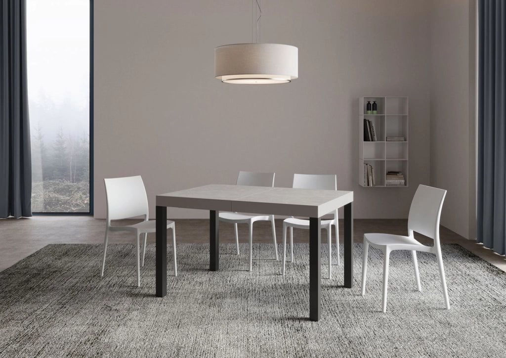 Tavolo Allungabile 130/390x90 cm Everyday Cashmere Gambe Antracite