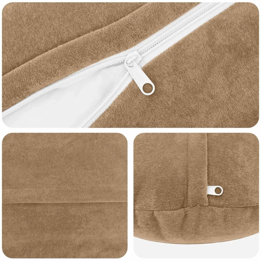 Cuscino con cuscino HEERLEN 2 pz Tortora Fleece in microfibra 929129