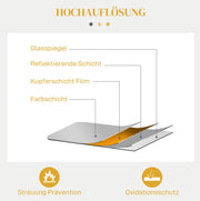 Specchio da Parete Barocco 60x87 cm con Cornice in Metallo Dorato per Bagno, Soggiorno e Camera da Letto