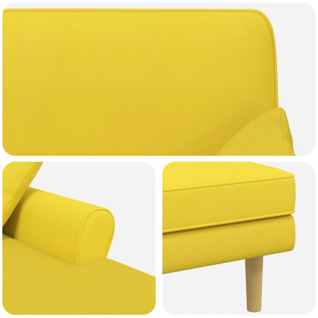 Chaise longue Giallo Chiaro Tessuto 42048090