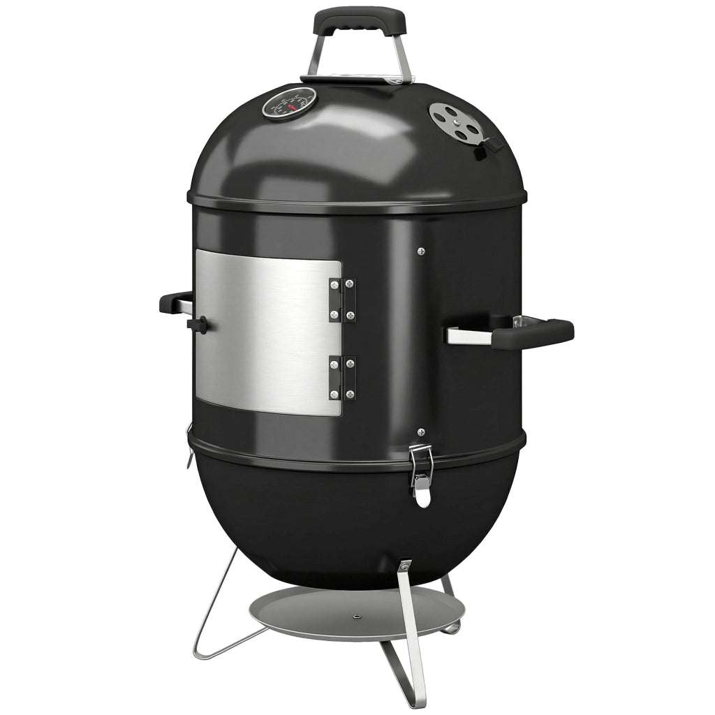 Affumicatore BBQ 3 in 1 ¨C Xylo ¨C Con Termometro, Ventilazione Regolabile, 62,5x47,5x91cm, Nero