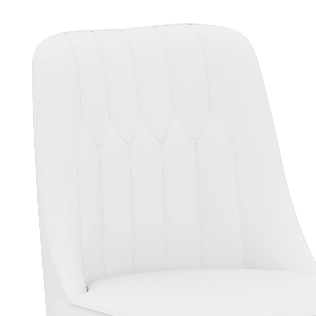 Set 2 sgabelli da bar regolabili e girevoli 360° in PU bianco e metallo dorato HOMVRA