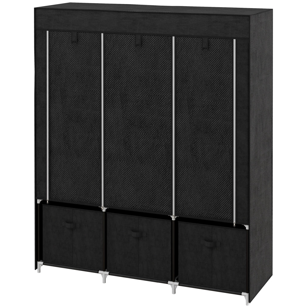 Armadio Guardaroba Pieghevole Salvaspazio ¨C Minimal ¨C 125x43x162.5cm Nero