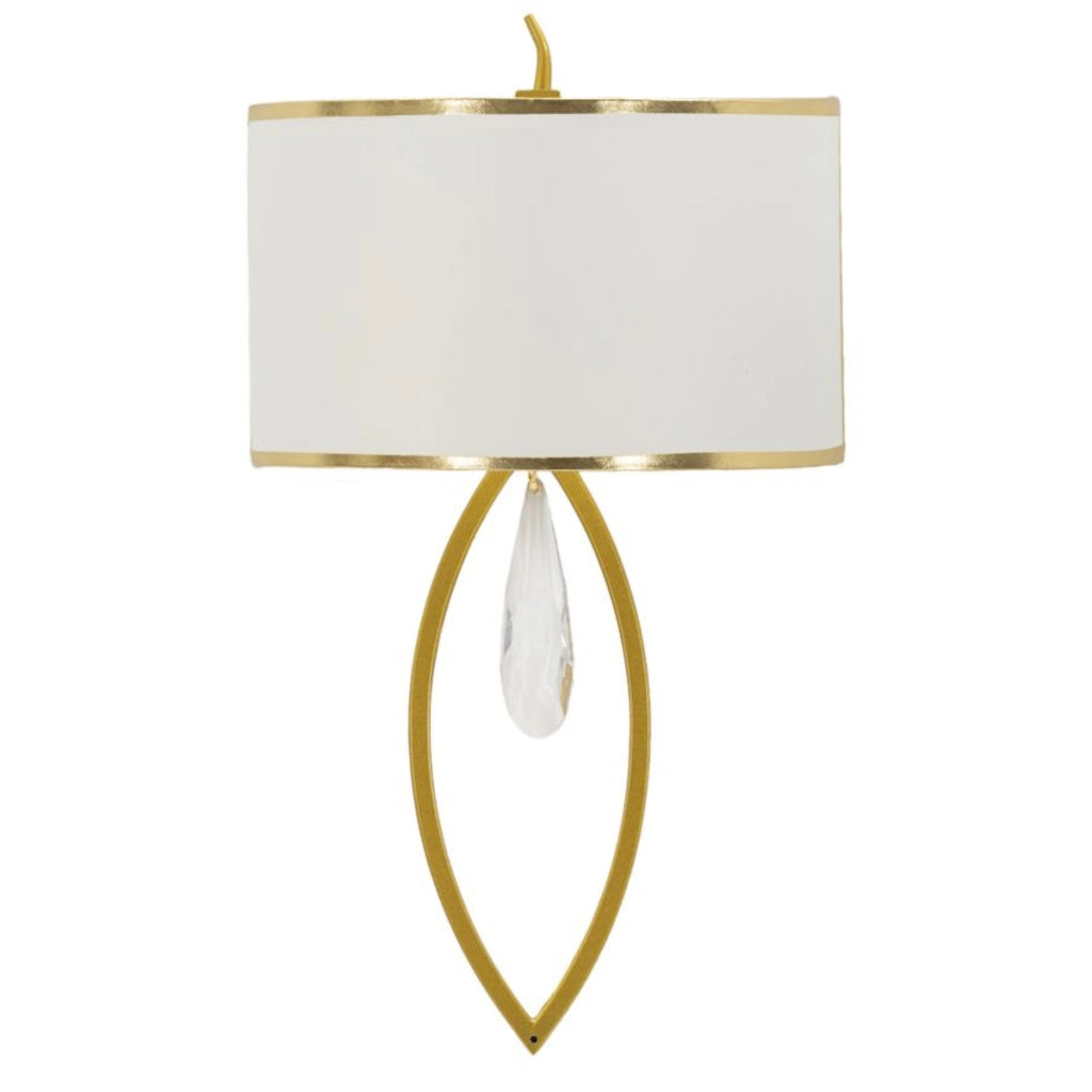 Lampada a Parete VKH909, Bianco, Tessuto, 16x15x50 cm