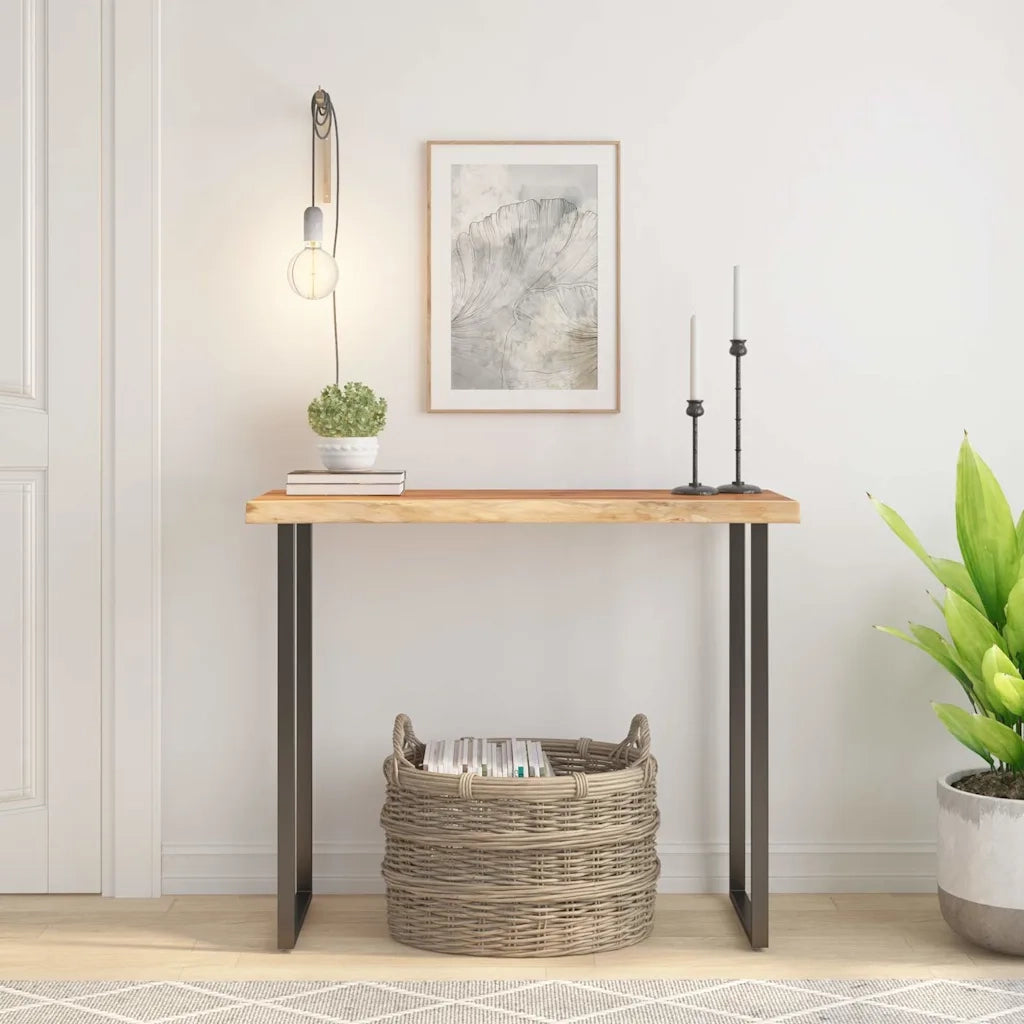 Dessus de table 80x40x3,8 cm rectangulaire bois massif acacia