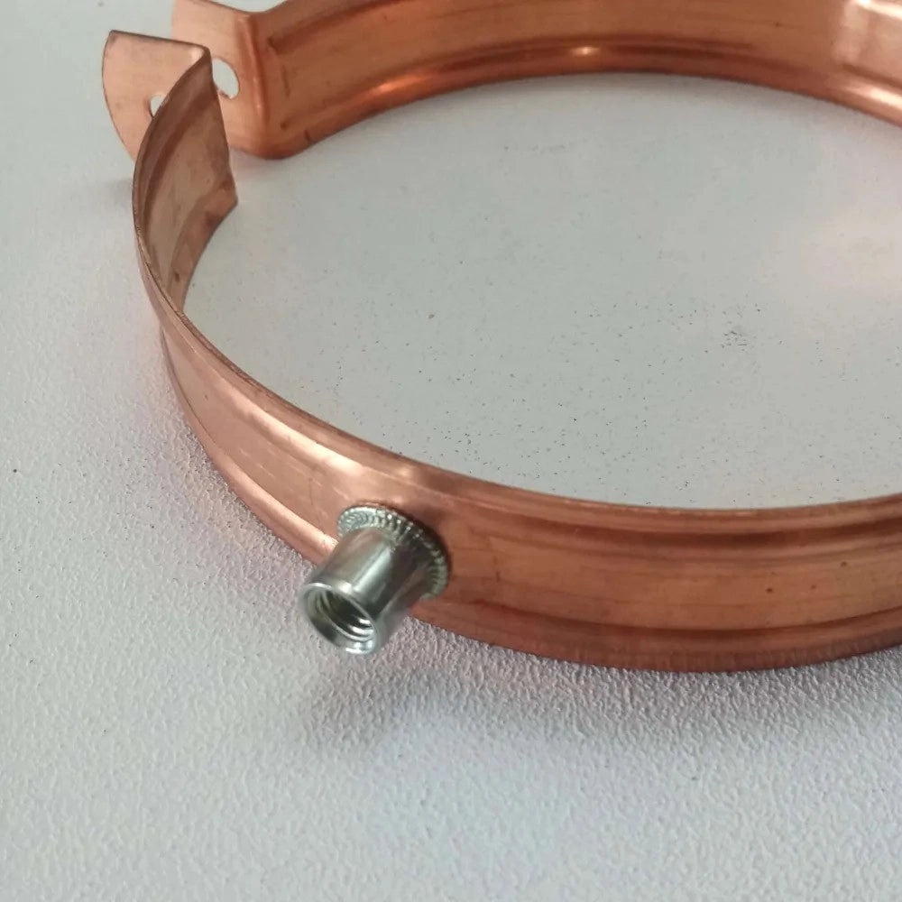 Collare in rame da 120mm per fissaggio e bloccaggio a muro