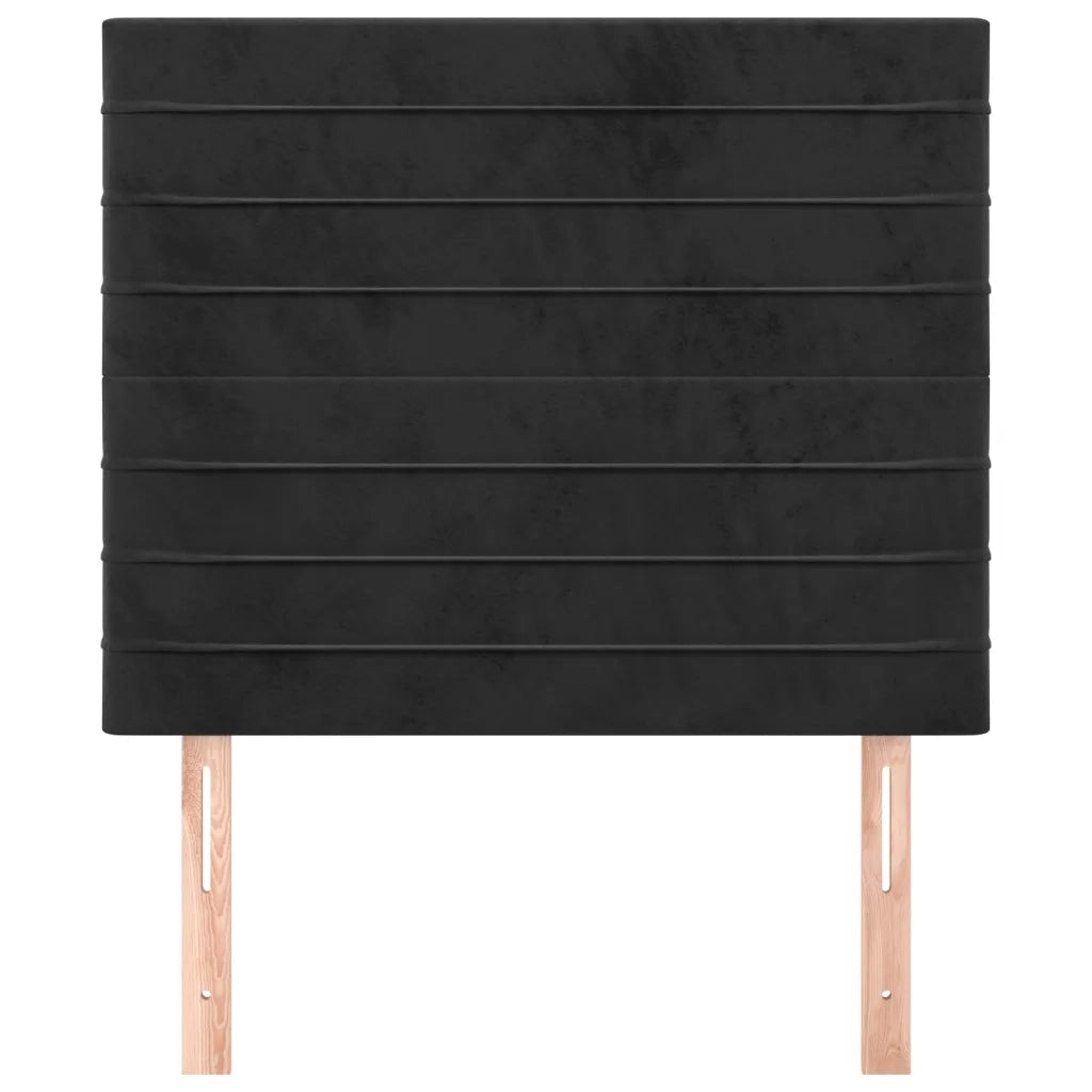 Testiera | Testata Nera 100x5x118/128 cm Velluto