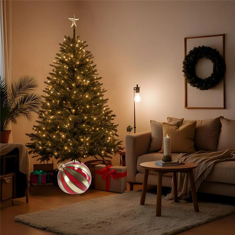 MAURY'S BASE SUPPORTO ALBERO DI NATALE CON PALLINA ROSSA E ORO Ø 42X44H CM