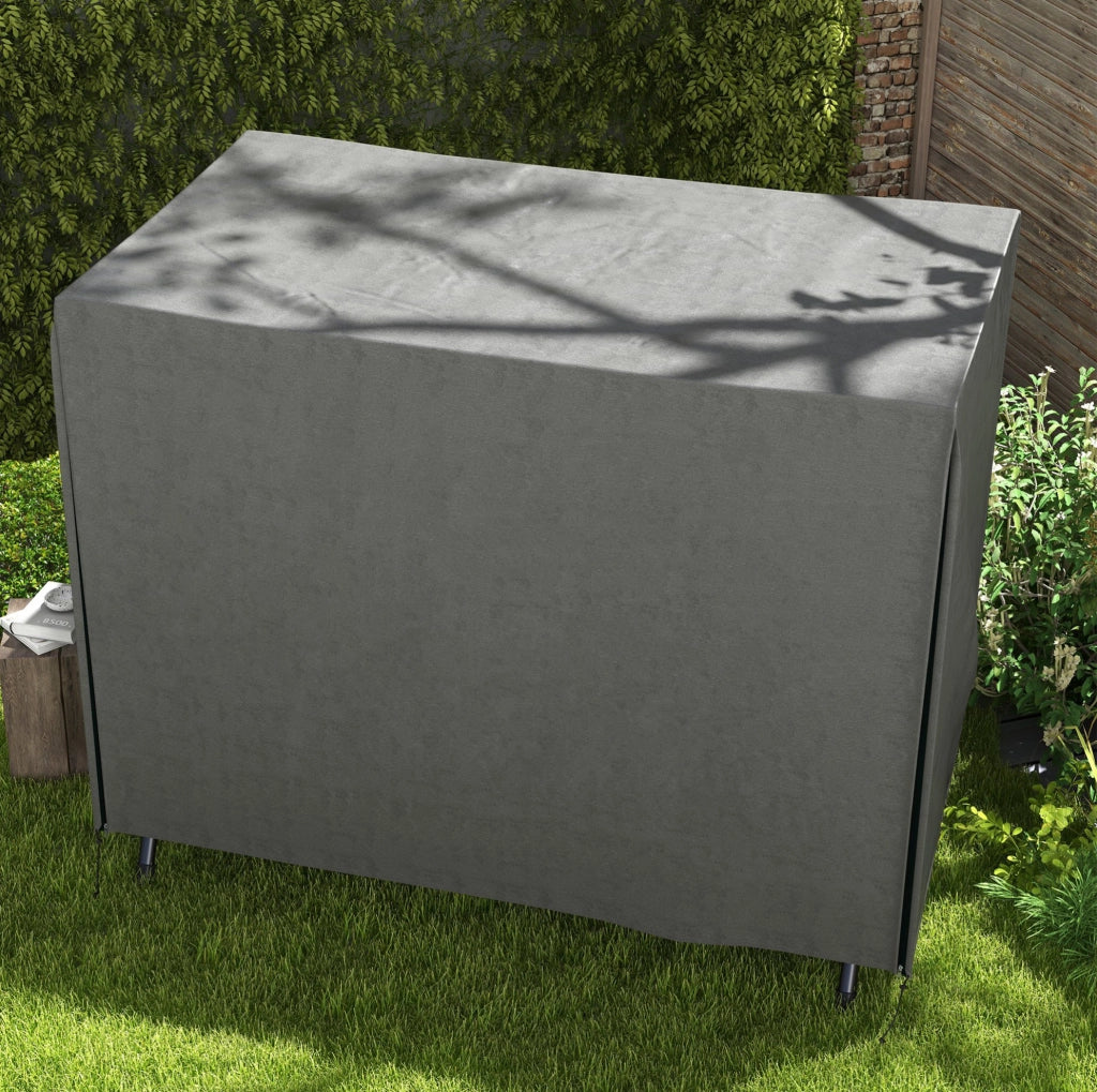 Copertura per Dondolo da Giardino 3 Posti in Tessuto Oxford 600D Resistente all'Acqua e UV 205x124x164 cm Grigio Scuro