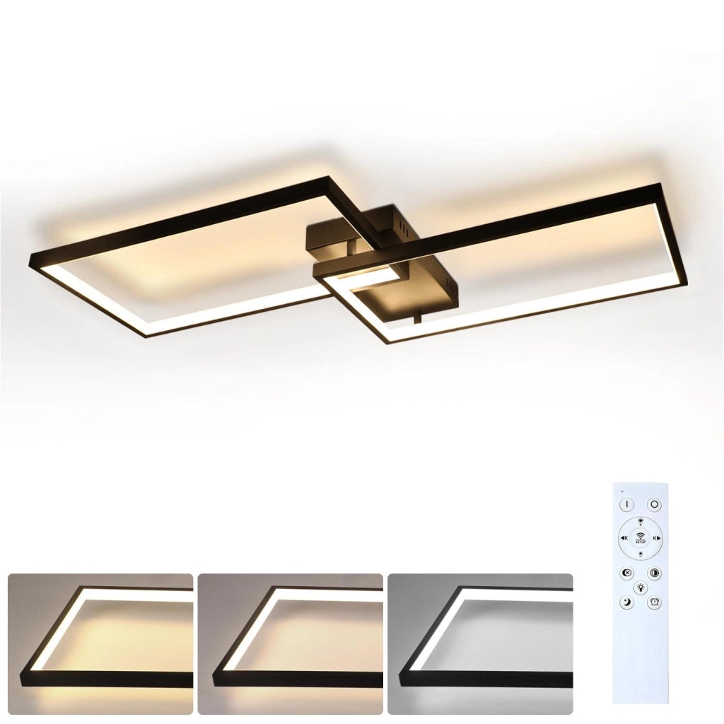 ZMH Lampada da soffitto LED metallo telecomando per camera letto