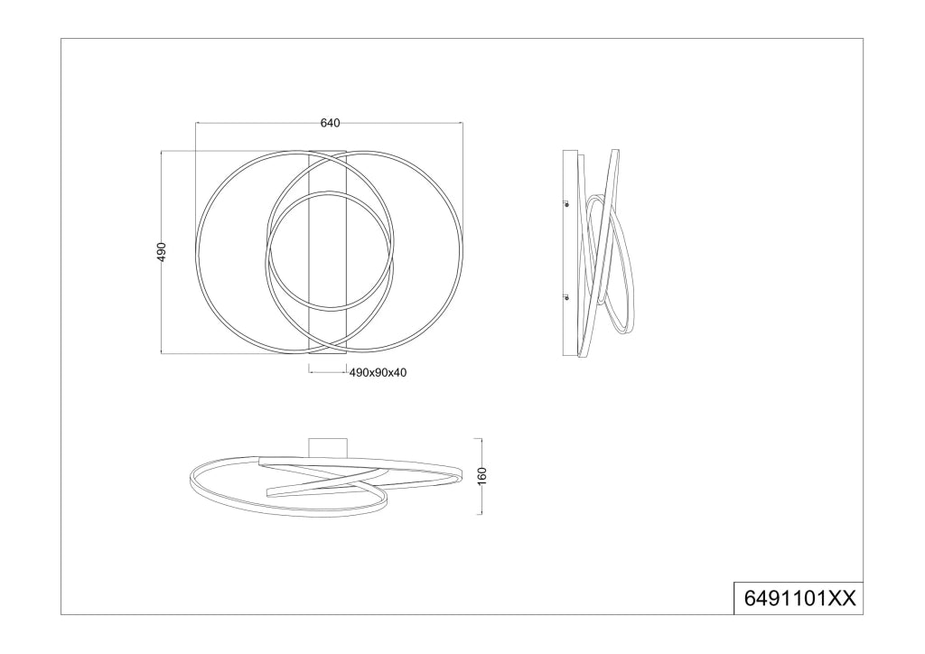 Plafoniera LED, metallo, bianco, D 65 cm, Darvin