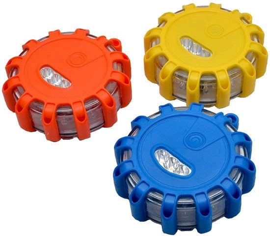 Set di luci di avvertimento per la sicurezza stradale - Impermeabili - Illuminazione stradale LED - Luci stroboscopiche - Auto/Barca/Rimorchi - Set da 3 - Luci di avvertimento per la sicurezza - Luci di avvertimento