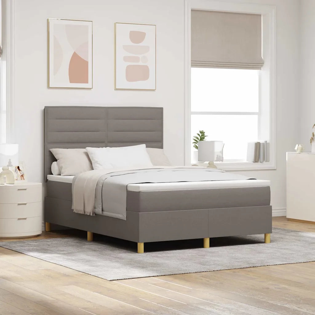 Letto a Sorgente LED con materasso Talpa 140 x 190 cm Tessuto