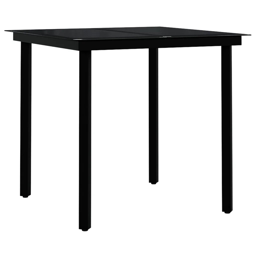 Set da Pranzo da Giardino 3 pz con Cuscini Nero 3099479