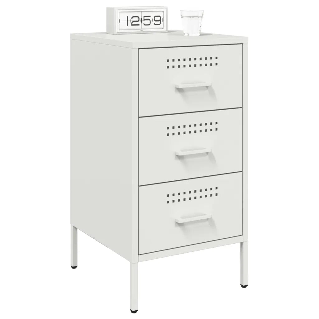 Comodini 2 pz Bianchi 36x39x68 cm in Acciaio
