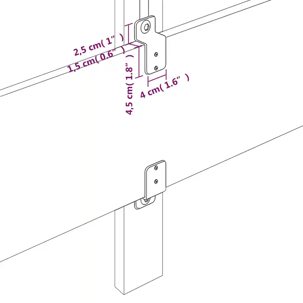 Testiera | Testata Nera 200x5x118/128 cm Velluto