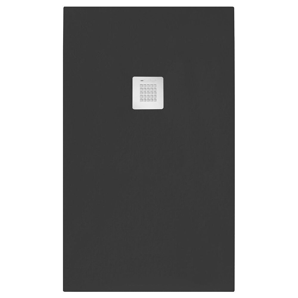 Piatto doccia 100x170 in marmoresina effetto pietra antracite riducibile Ten