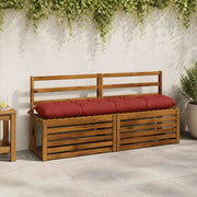 Cuscini per Panchina VIANEN 2 pz 100% Poliestere Rosso 952863