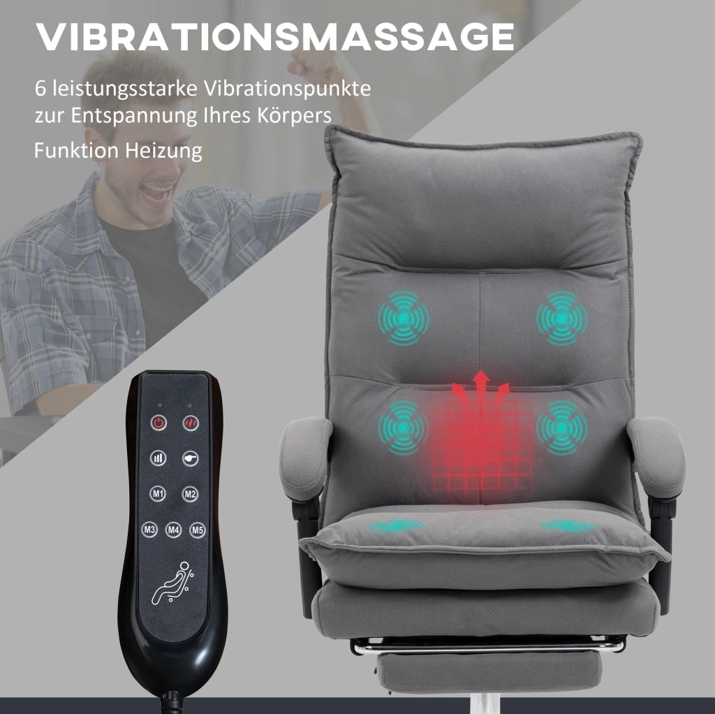 Sedia da ufficio ergonomica con massaggio e poggiapiedi