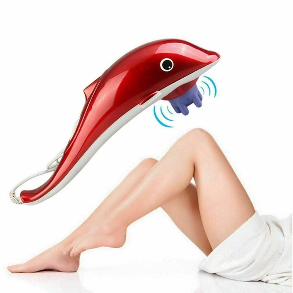 Trade Shop - Massaggiatore Vibrante Delfino Rilassante Curativo Schiena Gambe Cervicale -