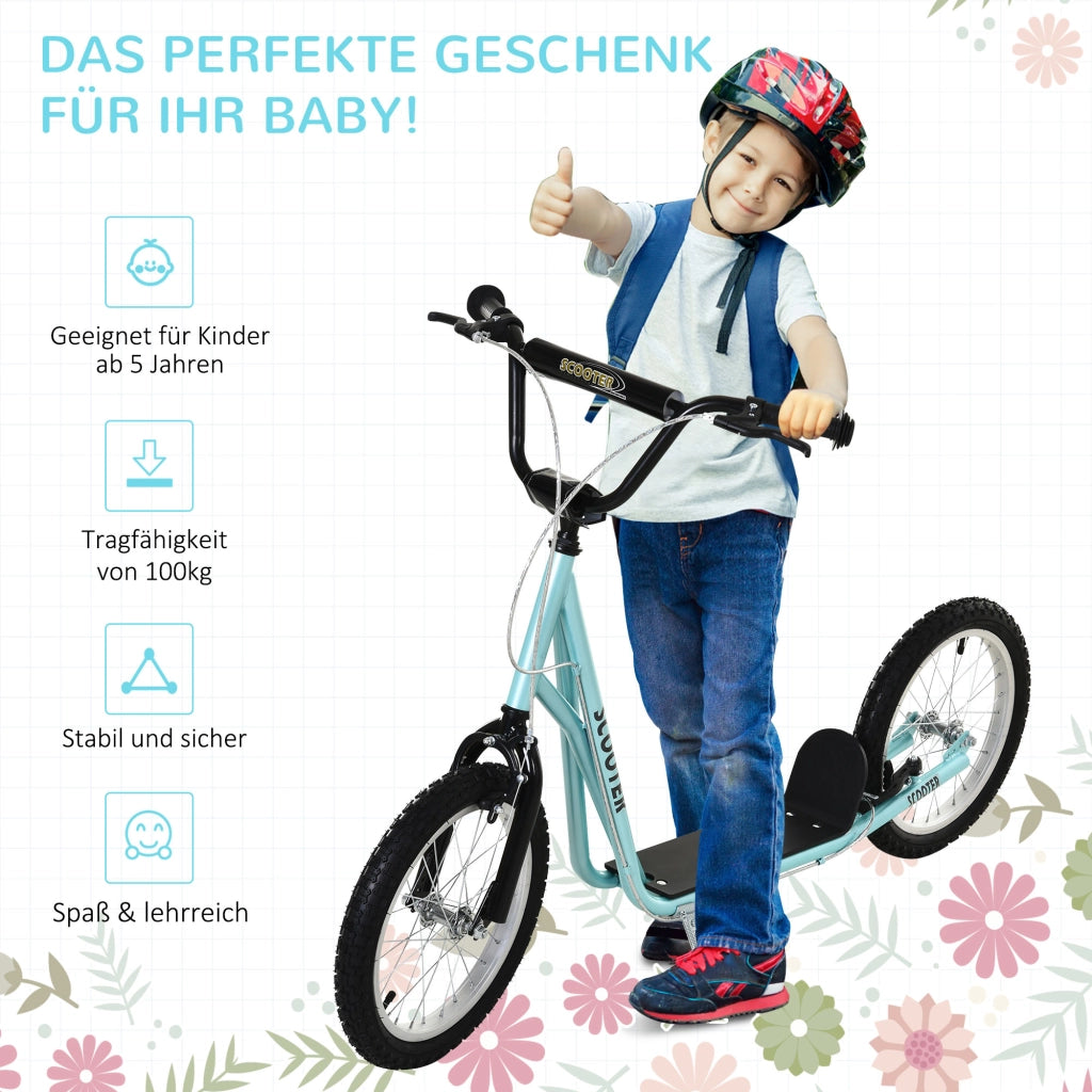Monopattino per Bambini con Freno ¨C Xylo ¨C Azzurro Regolabile in Altezza