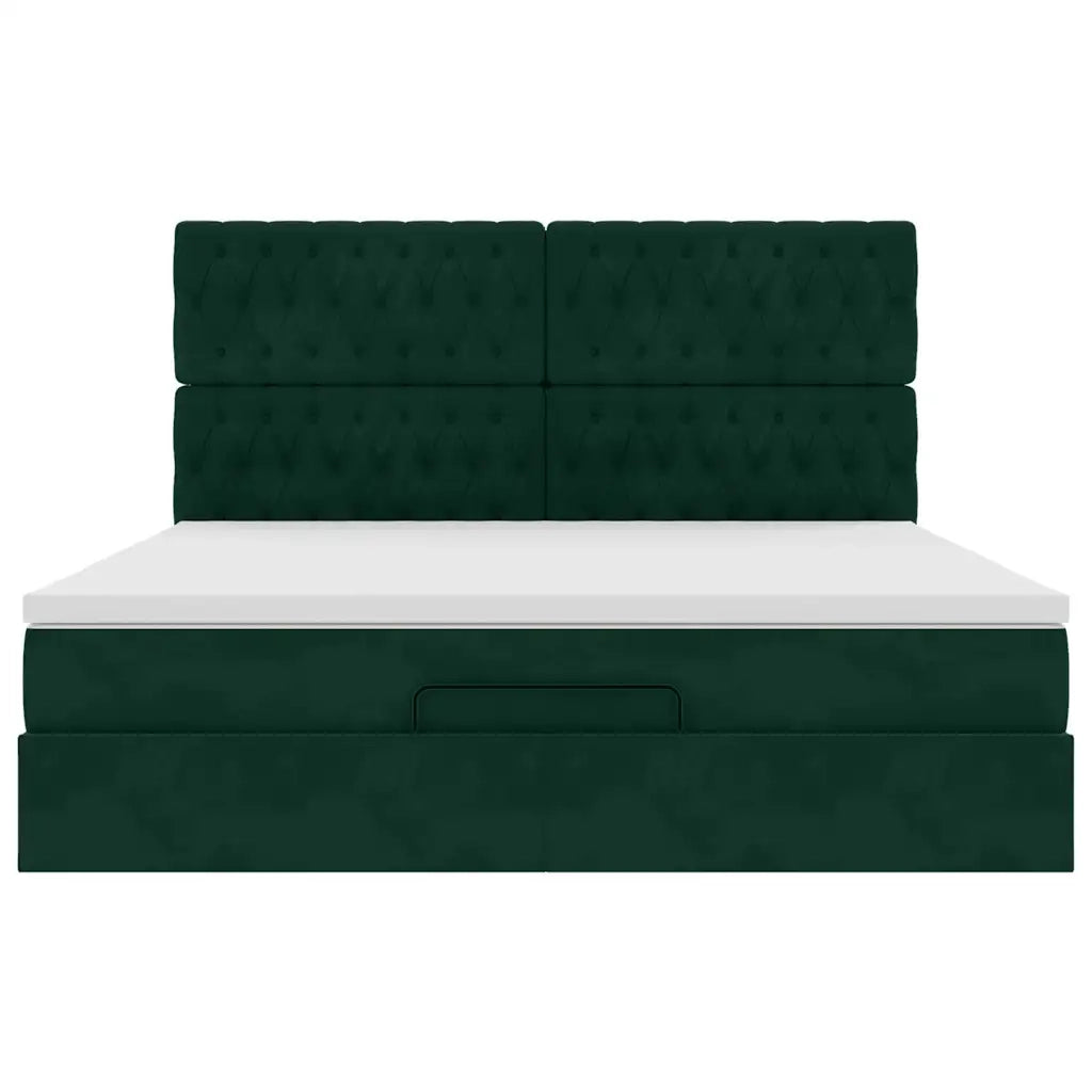 Struttura Letto Pouf con Materassi 180x200 cm Velluto 3314411