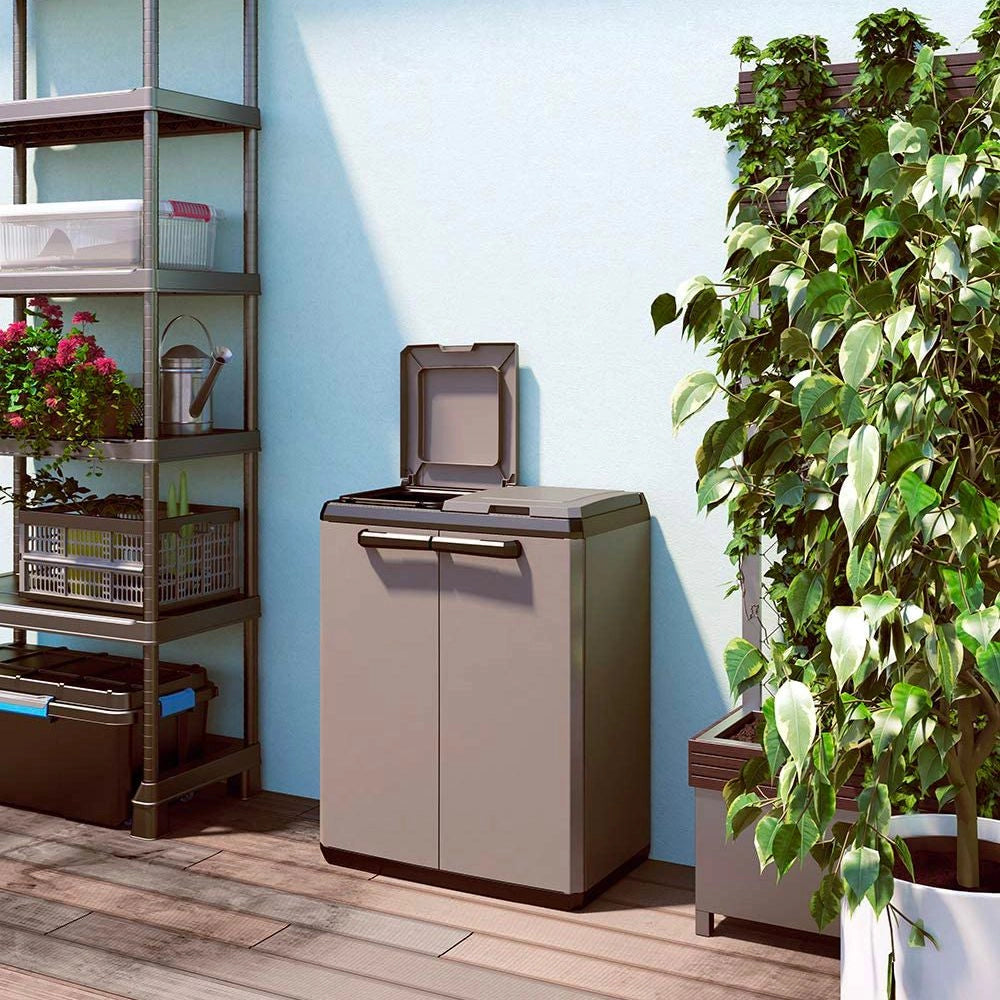 Armadio in resina mobile pattumiera raccolta differenziata keter 68x39x85