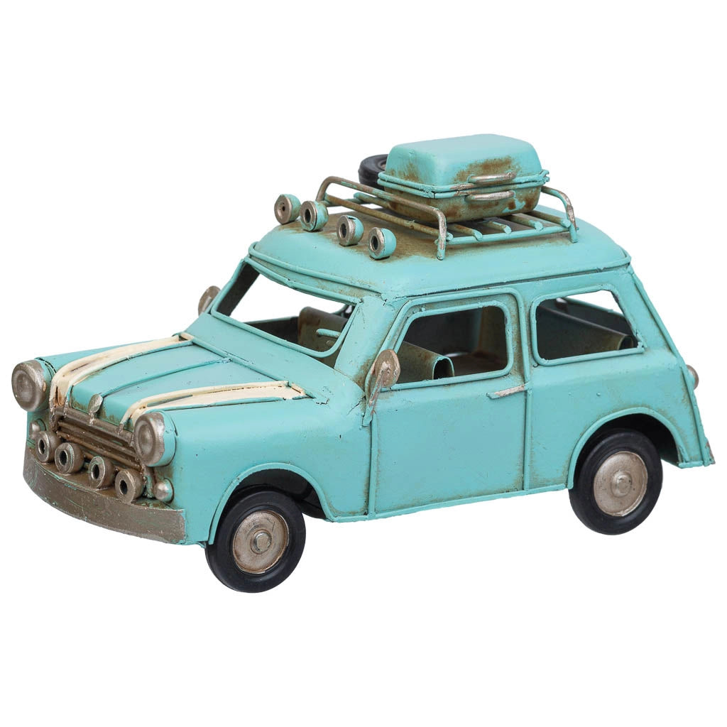 Auto in metallo blu 16x7,5x9h