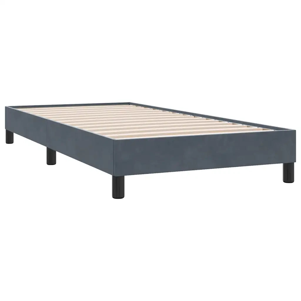 Giroletto a Molle con Materasso Grigio Scuro 80x210 cm Velluto 3318430