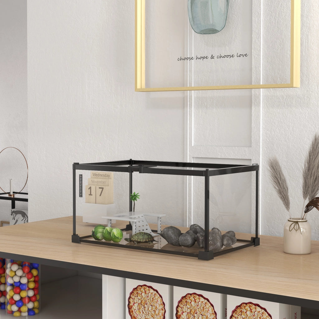 Terrario per Rettili ¨C Minimal ¨C Rete Metallica e Coperchio Scorrevole