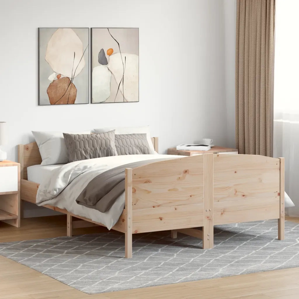 Letto senza Materasso 120x190 cm in Legno Massello di Pino 3216185