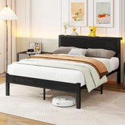 Letto singolo in MDF e metallo con vano sottoletto