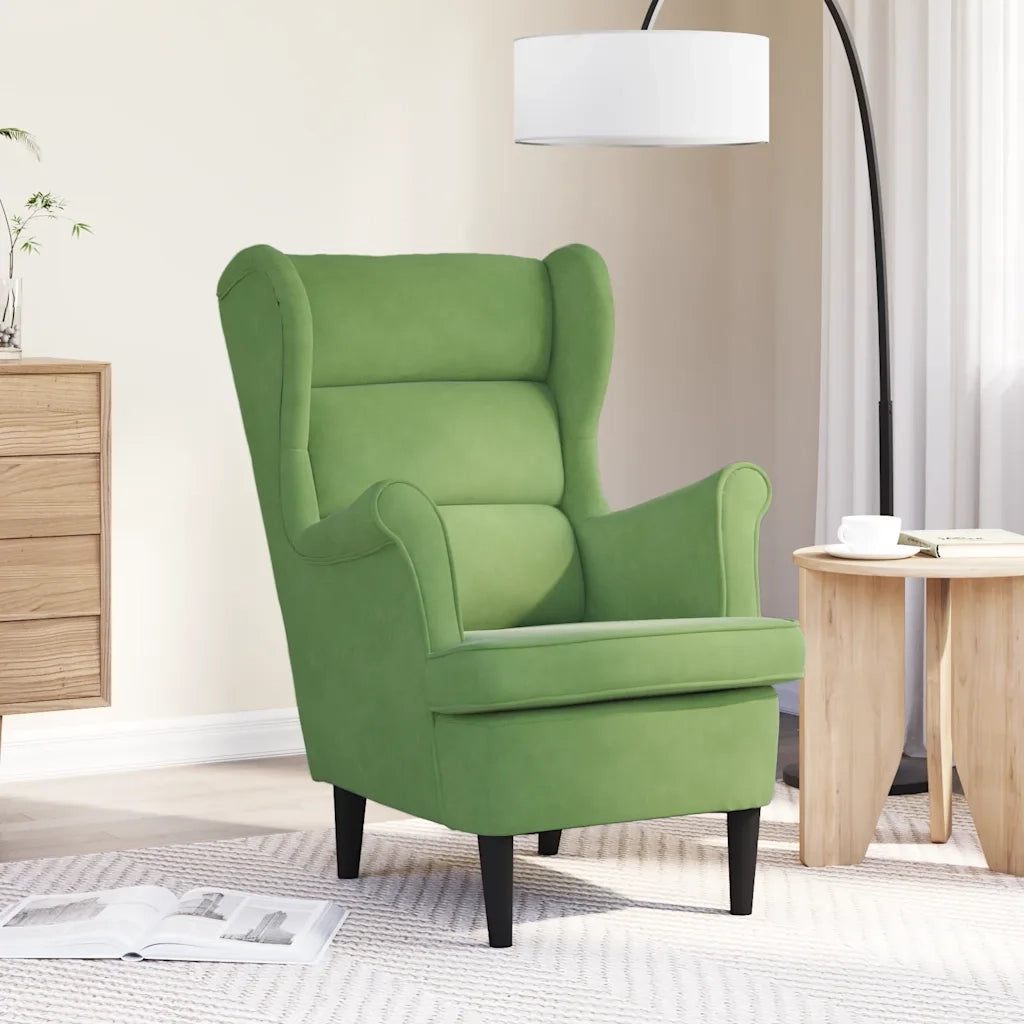 Poltrona Verde Chiaro in Velluto 324062