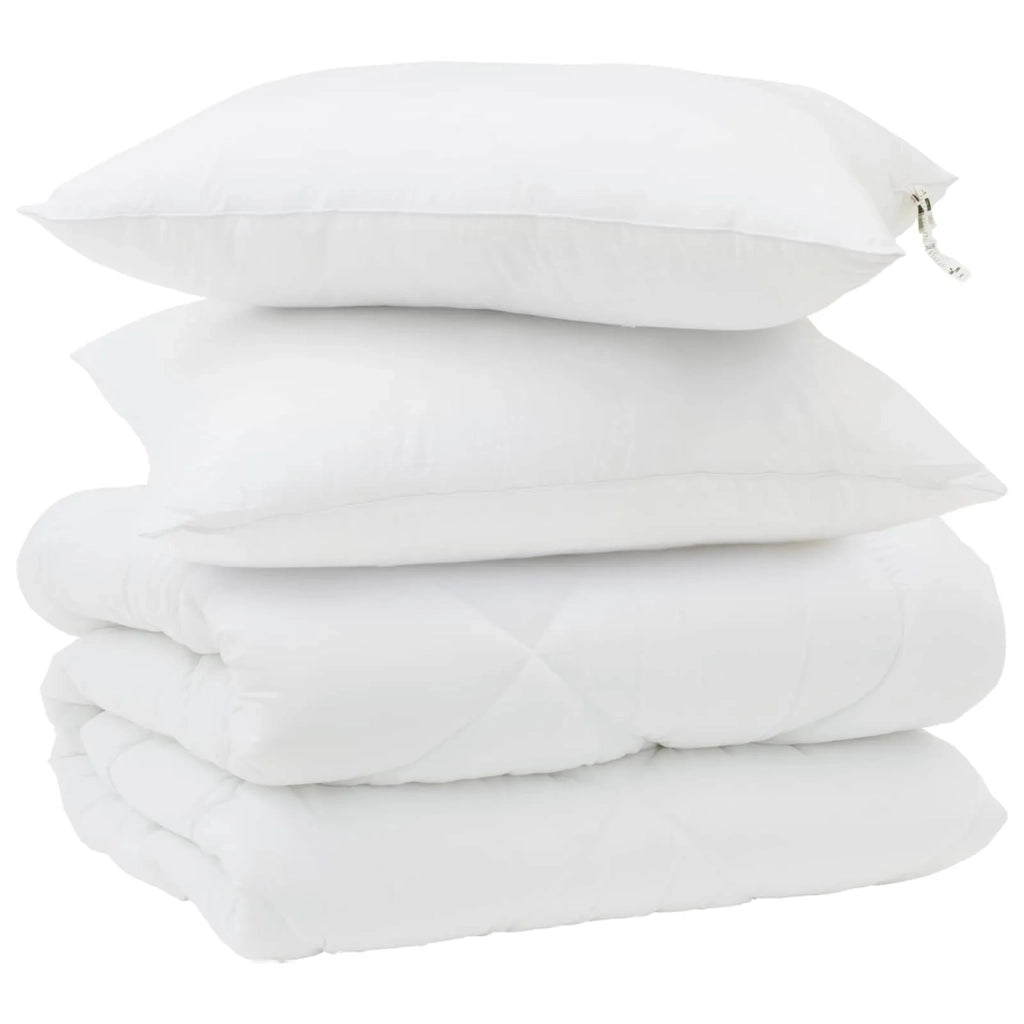 Duvet Invernale con cuscino 3 pcs Bianco Microfibra 3377753