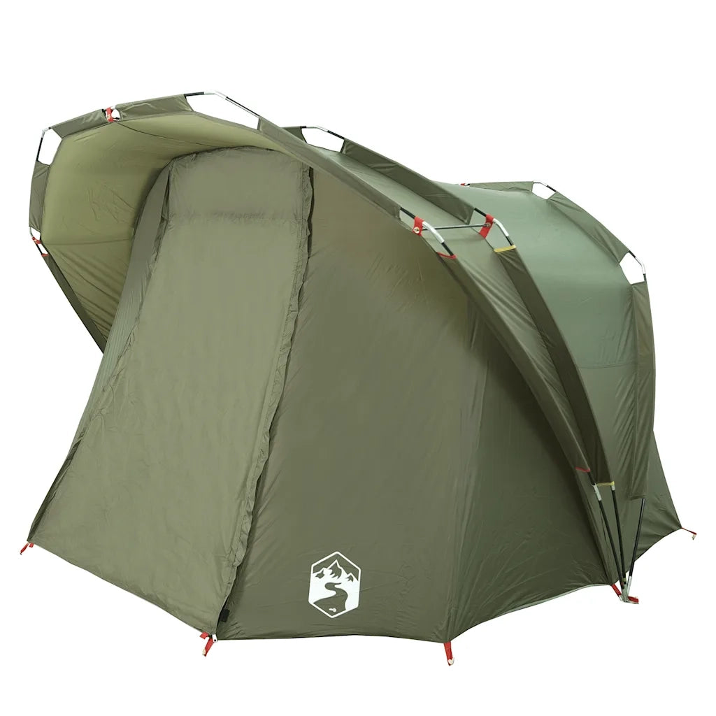 Tenda da Pesca per 4 Persone Verde Oliva Impermeabile