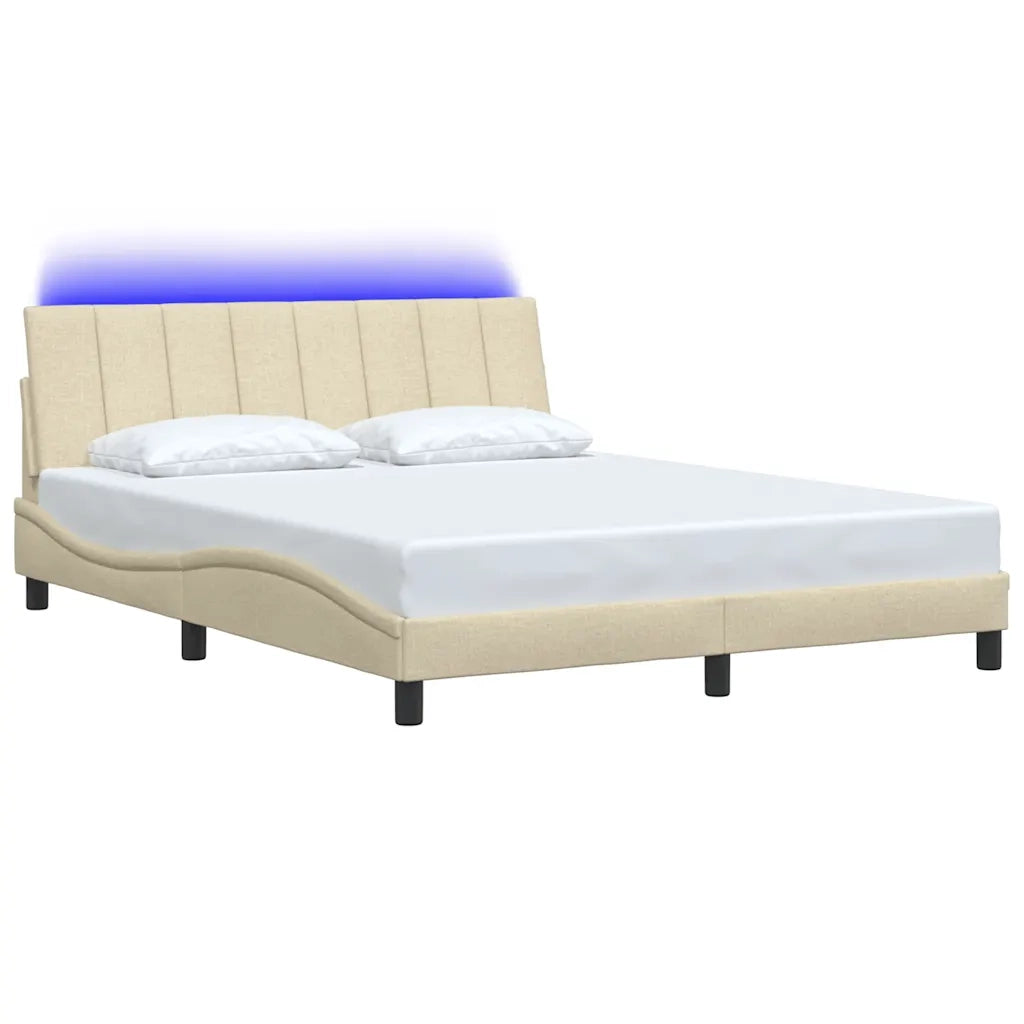 Giroletto senza Materasso-Struttura Letto Hanko Crema 160x200 cm in Tessuto 718204
